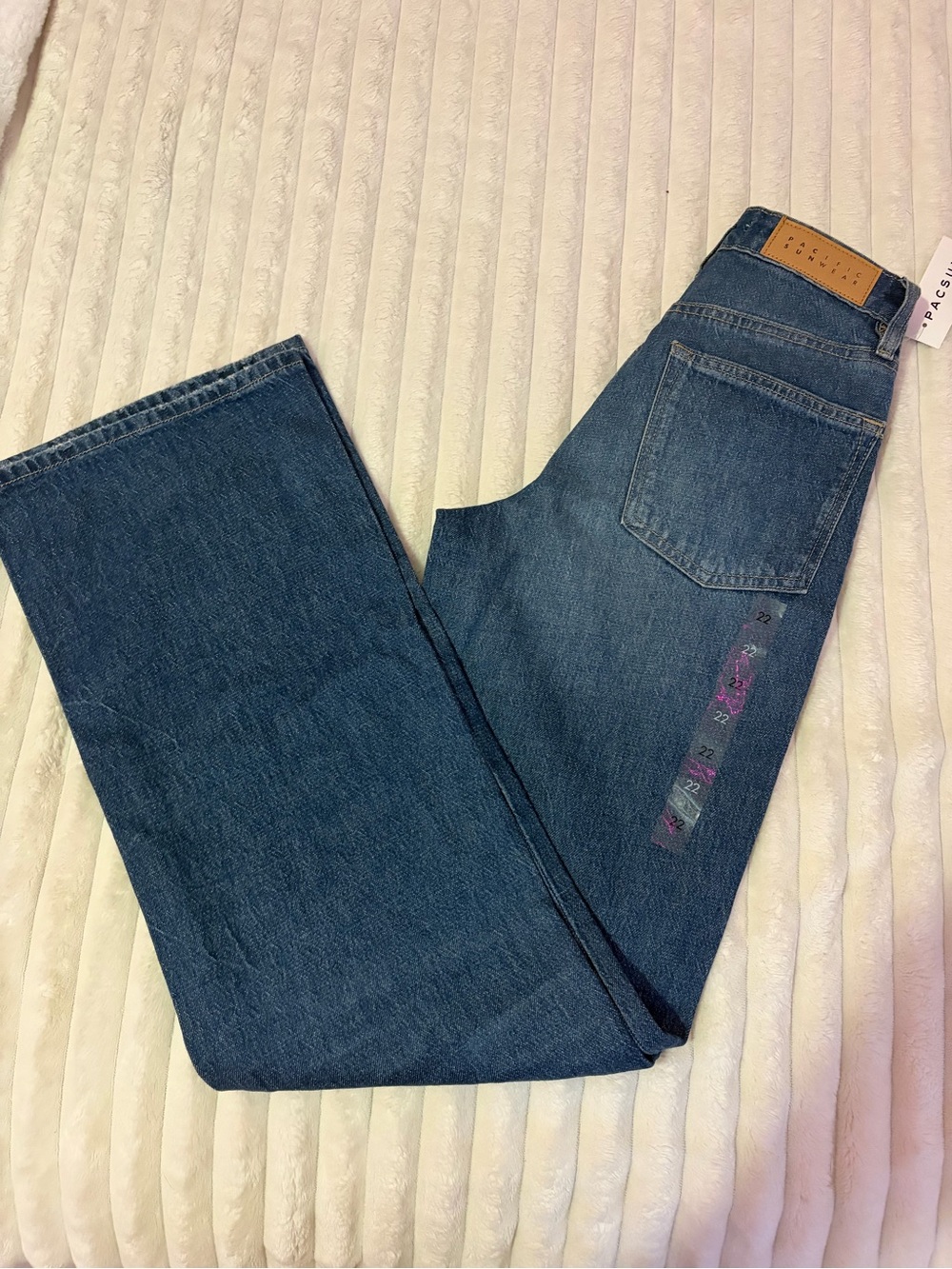 PacSun Women's Straight Leg Jeans - Dark Blue Denim
